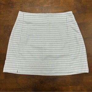 Brandy Melville Light Blue Plaid mini skirt